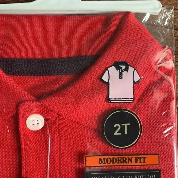US Polo Toddler School Uniform Polo Shirt Red - Picture 5 of 6
